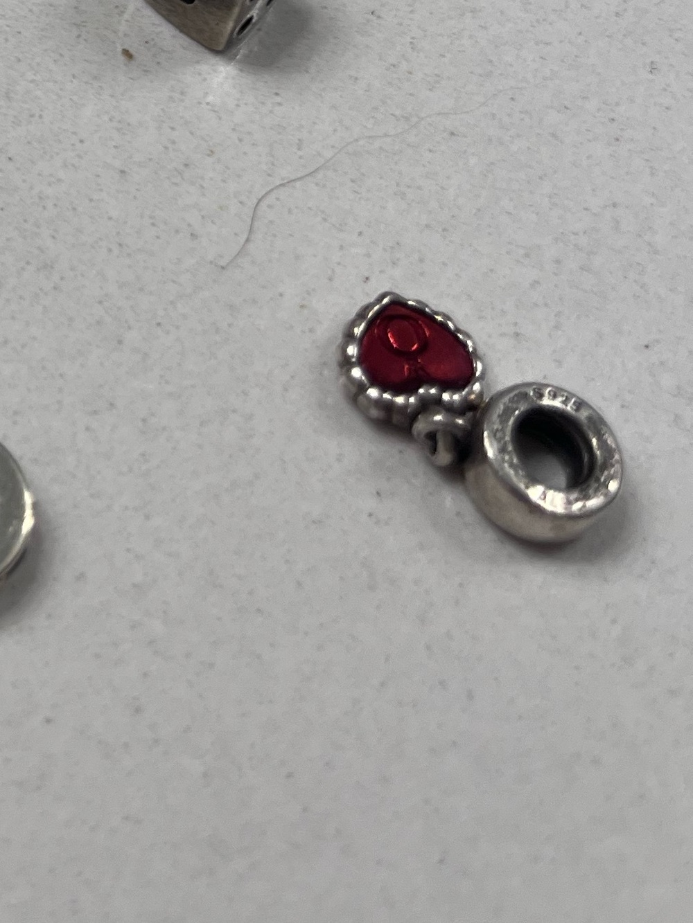 Pandora Red Enamel Heart Charm